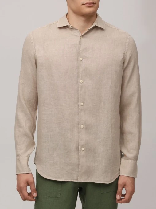 Рубашка Slim Fit льняная MC2 SAINT BARTH