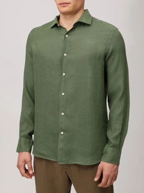 Рубашка Slim Fit льняная MC2 SAINT BARTH