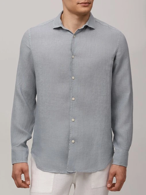 Рубашка Slim Fit льняная MC2 SAINT BARTH