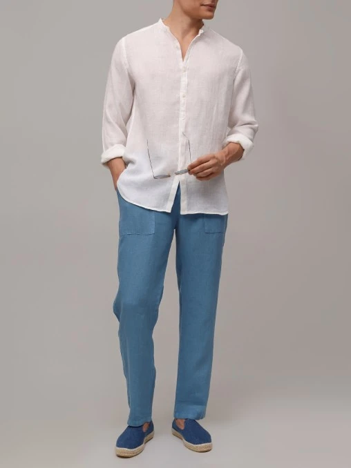 Рубашка Regular Fit льняная MC2 SAINT BARTH