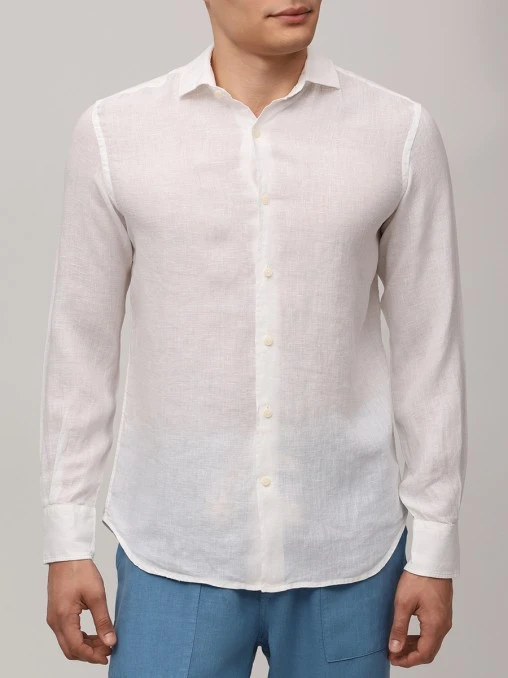 Рубашка Slim Fit льняная MC2 SAINT BARTH