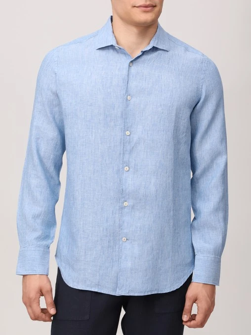 Рубашка Slim Fit льняная MC2 SAINT BARTH