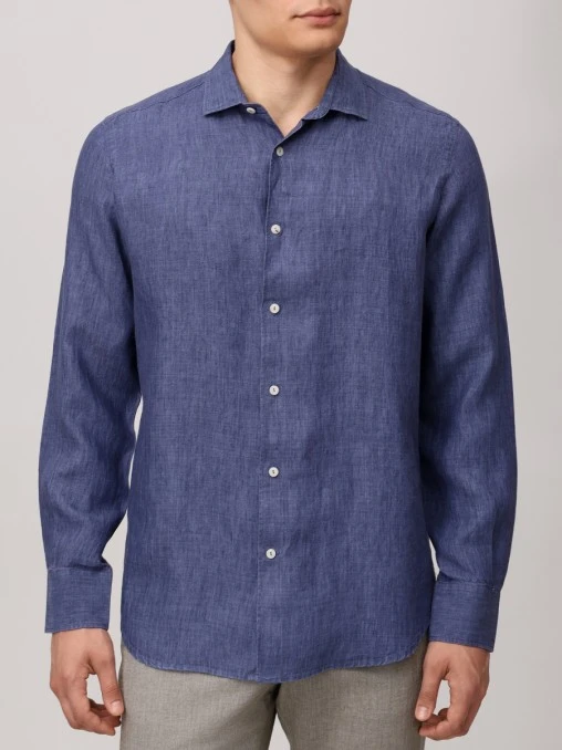 Рубашка Slim Fit льняная MC2 SAINT BARTH