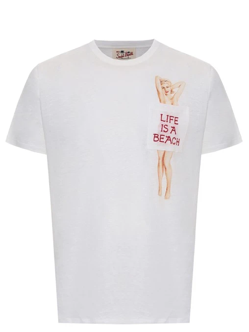 Футболка льняная MC2 SAINT BARTH