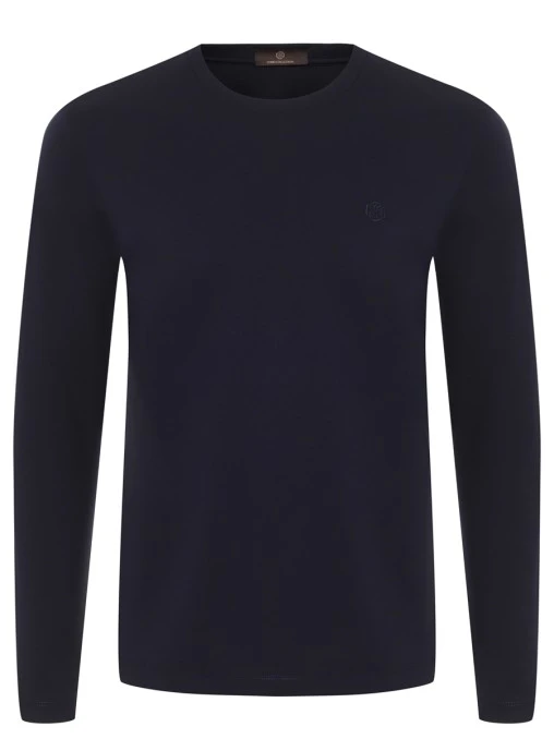 Лонгслив хлопковый UOMO COLLEZIONI