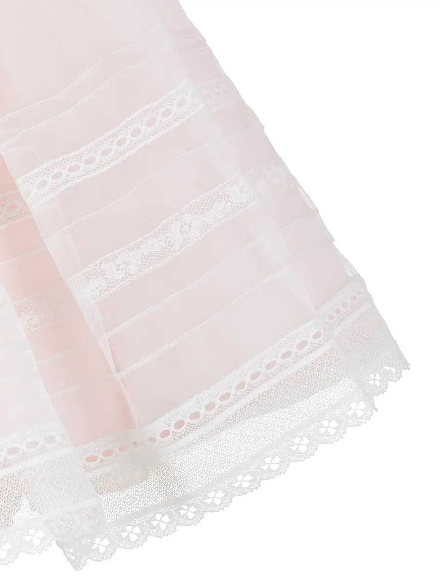 Платье из органзы с кружевом