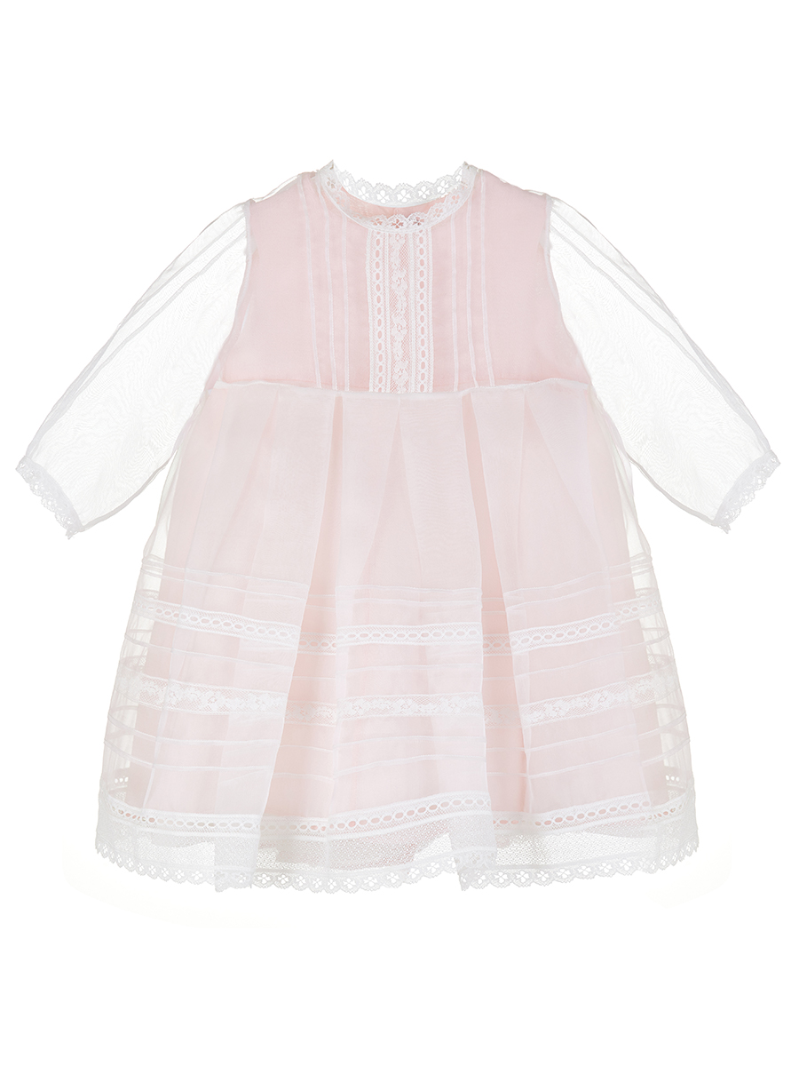 Платье из органзы с кружевом