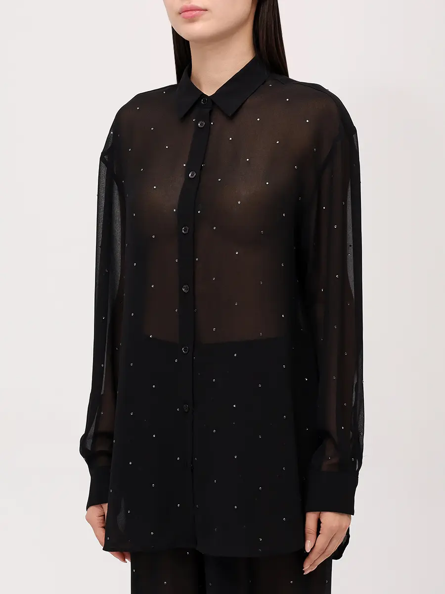 Рубашка со стразами