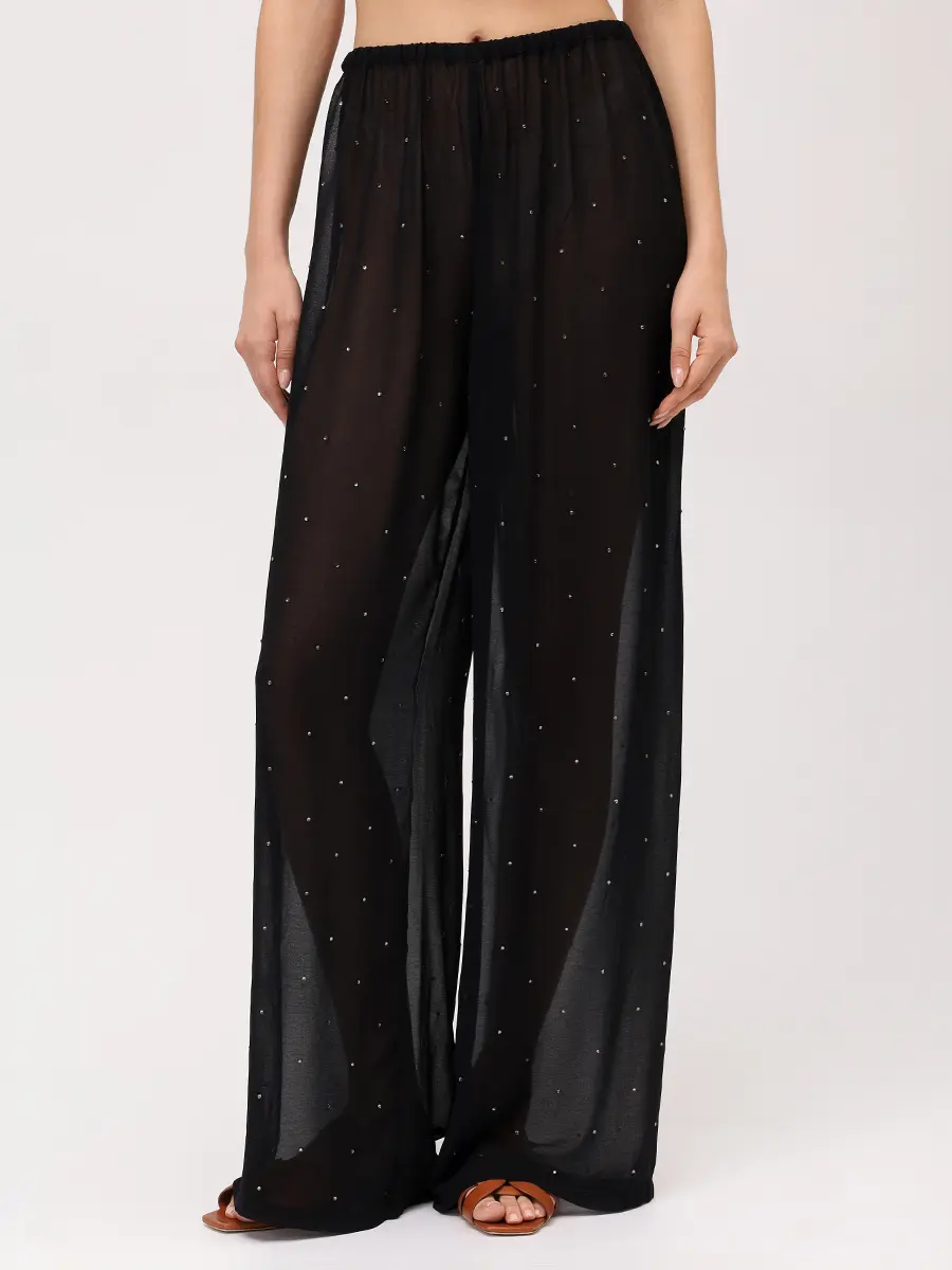 Брюки со стразами