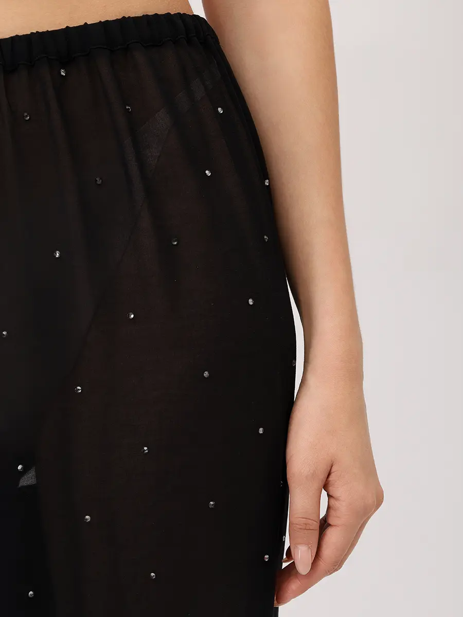 Брюки со стразами