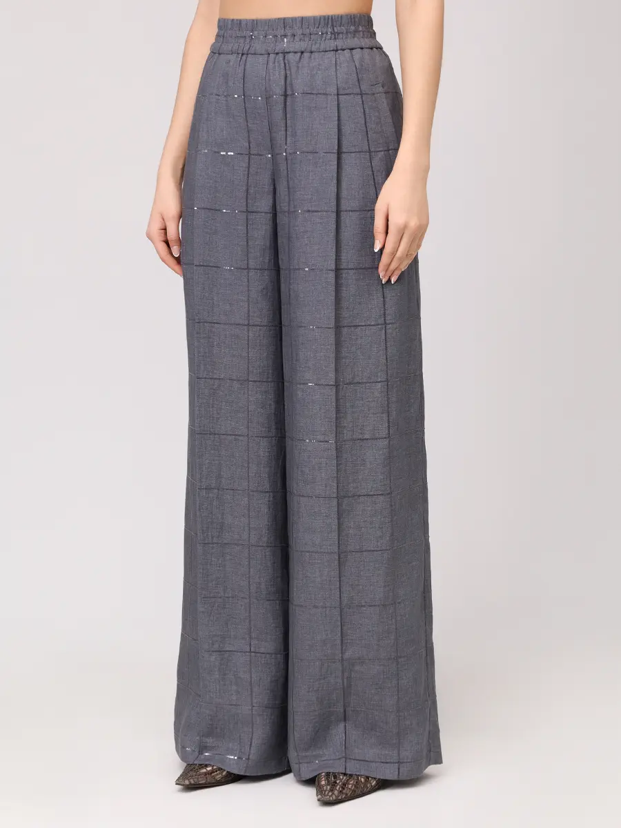 Брюки льняные