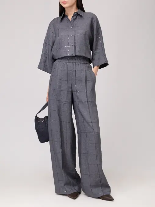 Брюки льняные BRUNELLO CUCINELLI