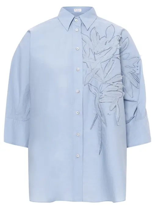 Рубашка хлопковая BRUNELLO CUCINELLI