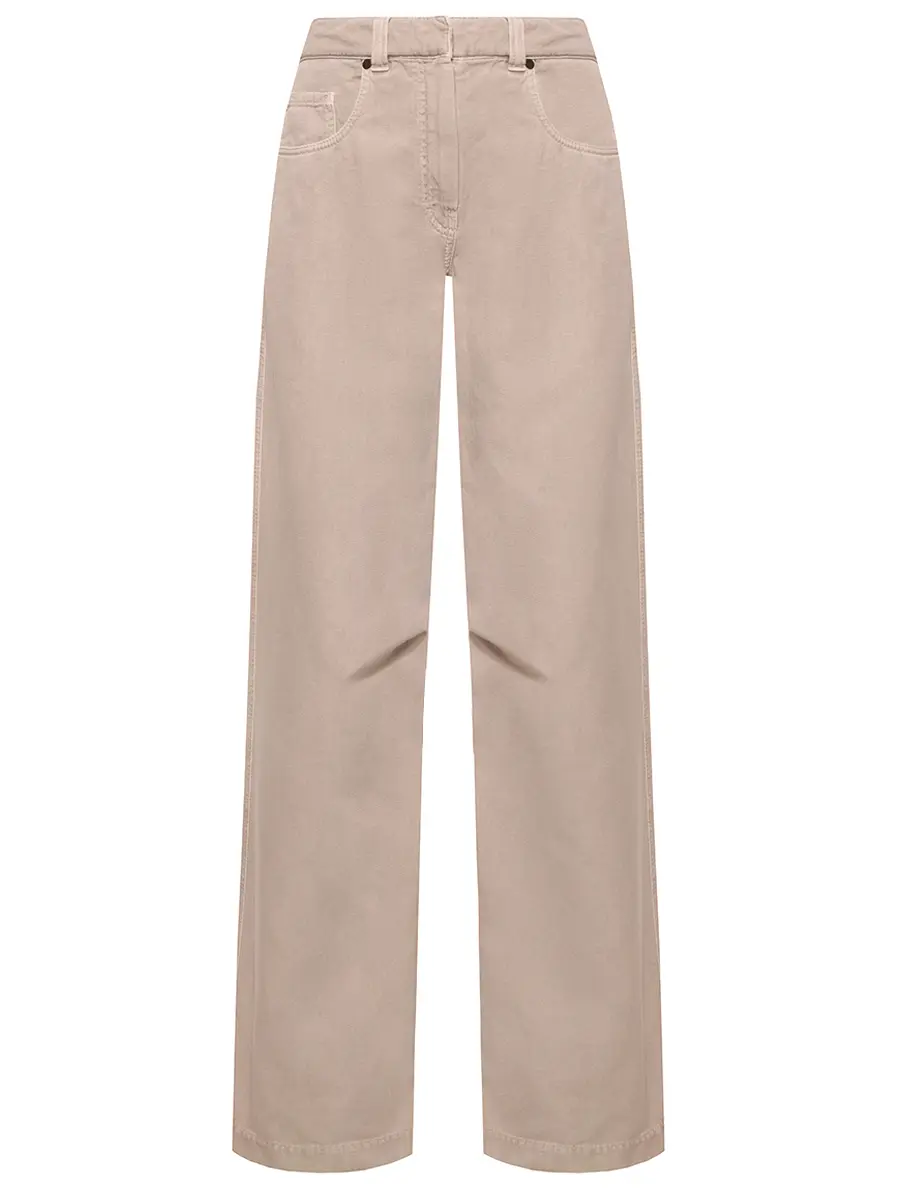 Джинсы из хлопка и льна