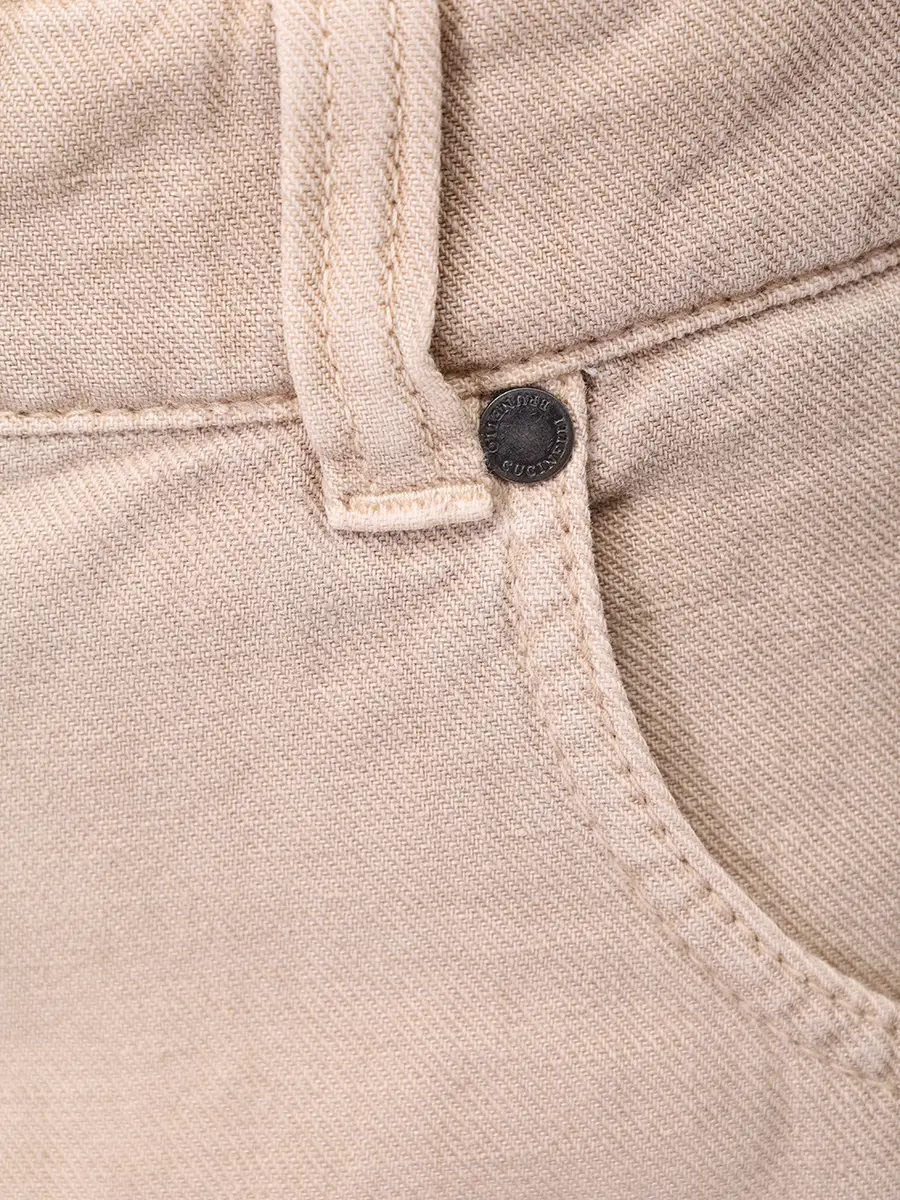 Джинсы из хлопка и льна