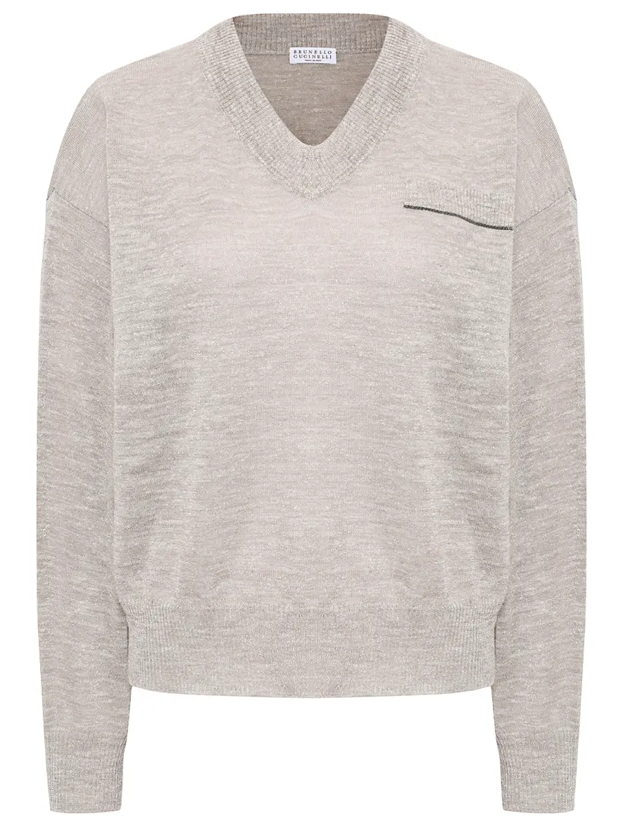 Пуловер однотонный