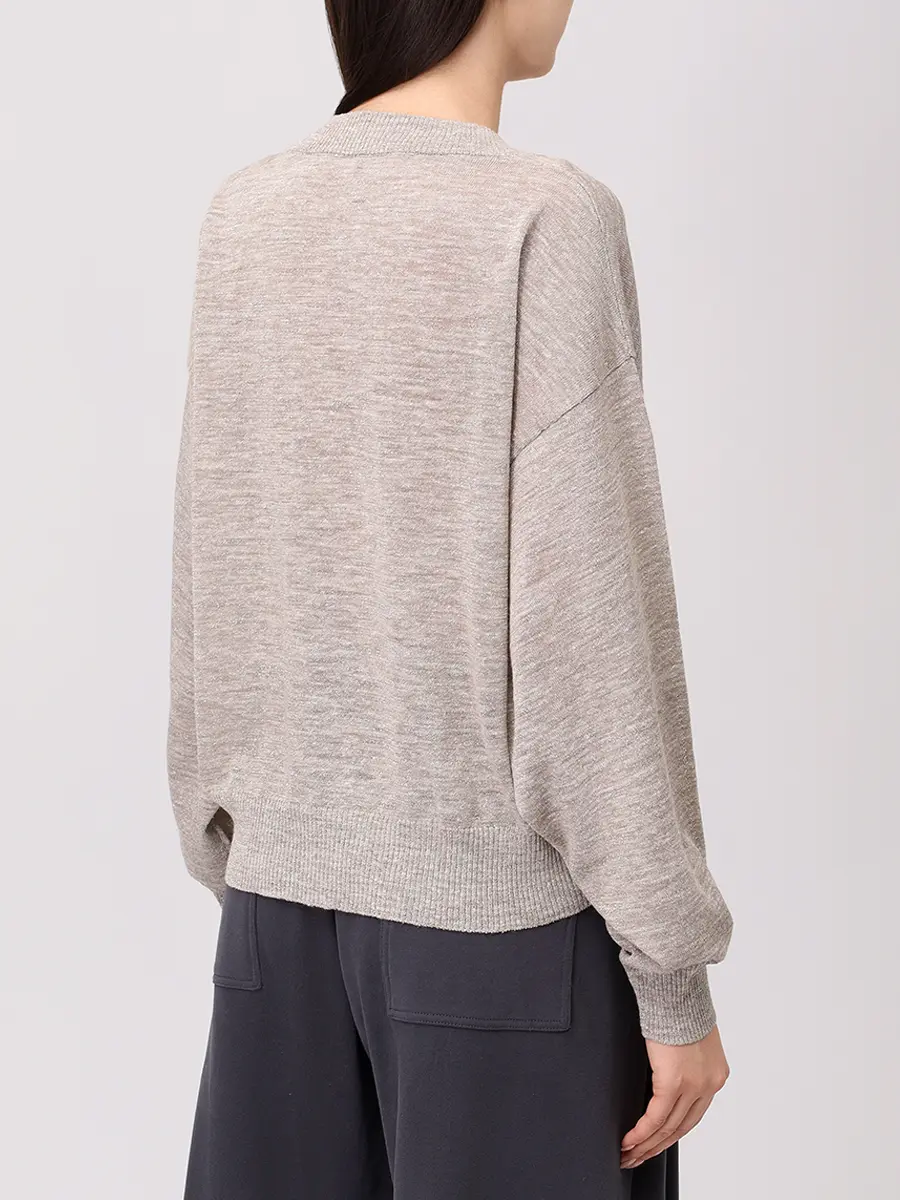 Пуловер однотонный