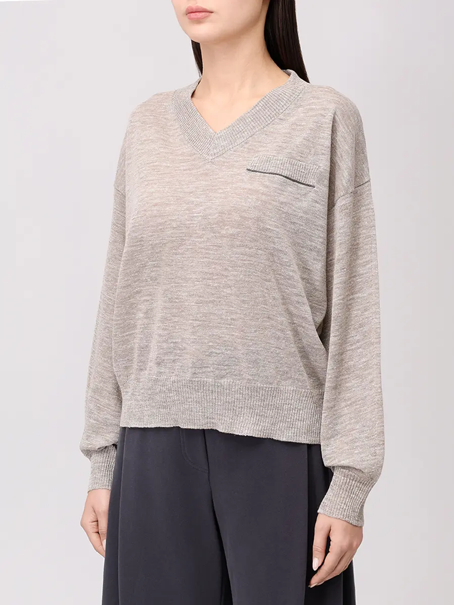 Пуловер однотонный