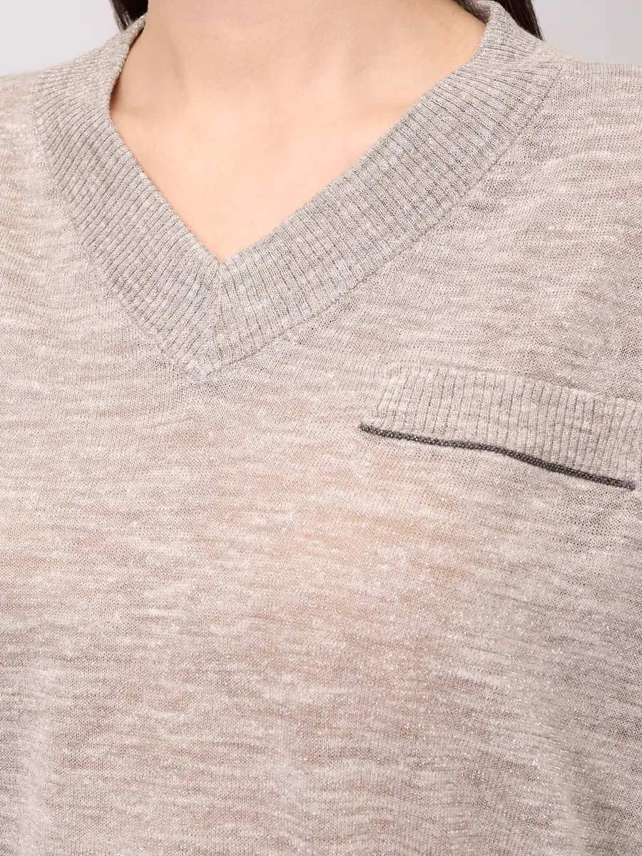 Пуловер однотонный