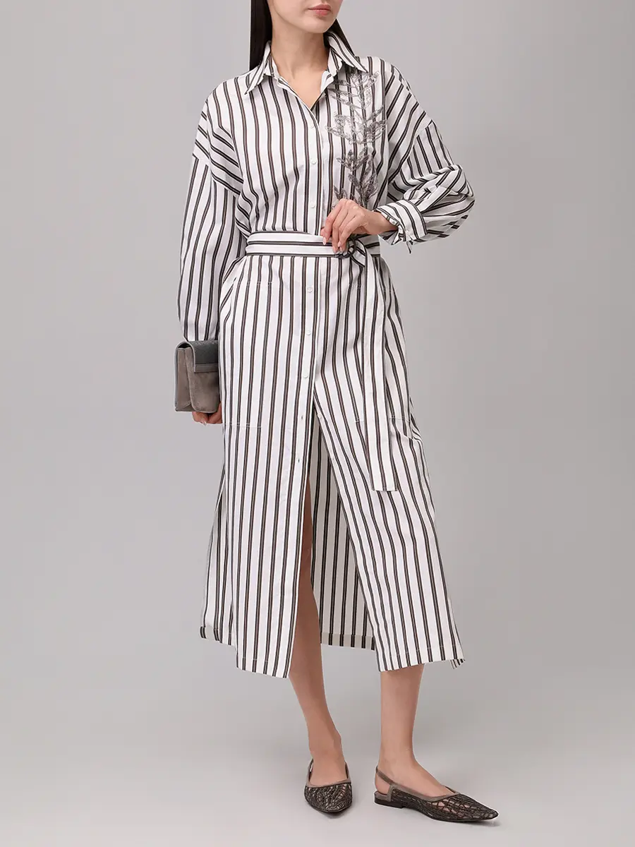 Платье из хлопка и шелка