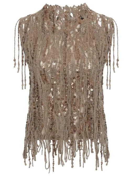 Топ с пайетками BRUNELLO CUCINELLI