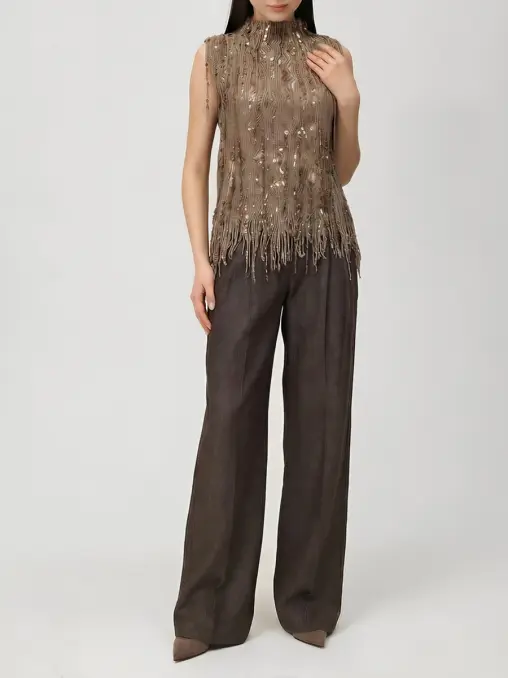 Топ с пайетками BRUNELLO CUCINELLI