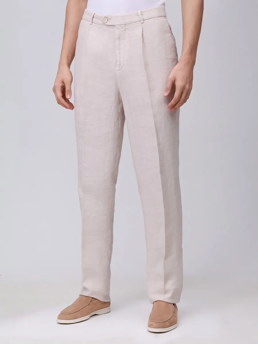 Брюки льняные