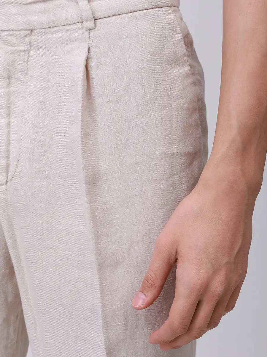 Брюки льняные