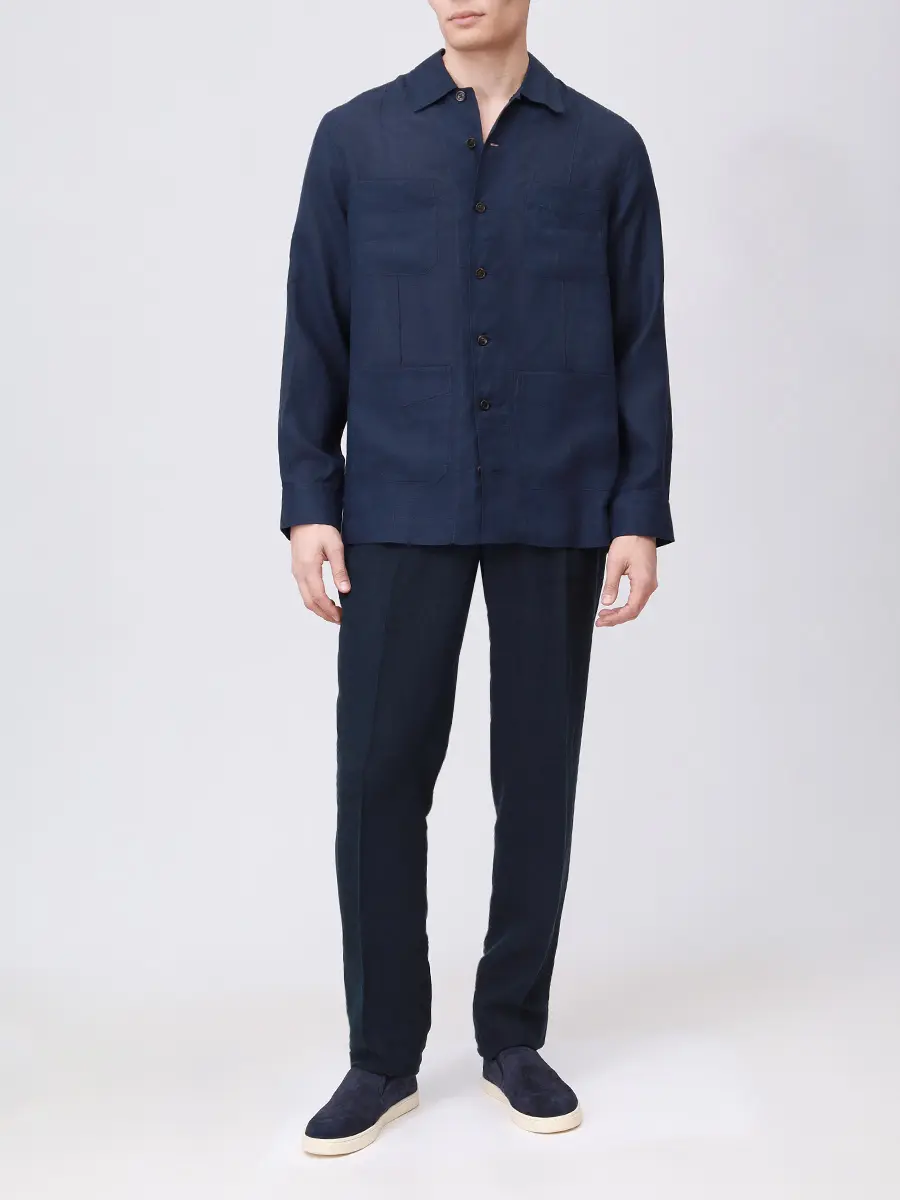 Брюки льняные