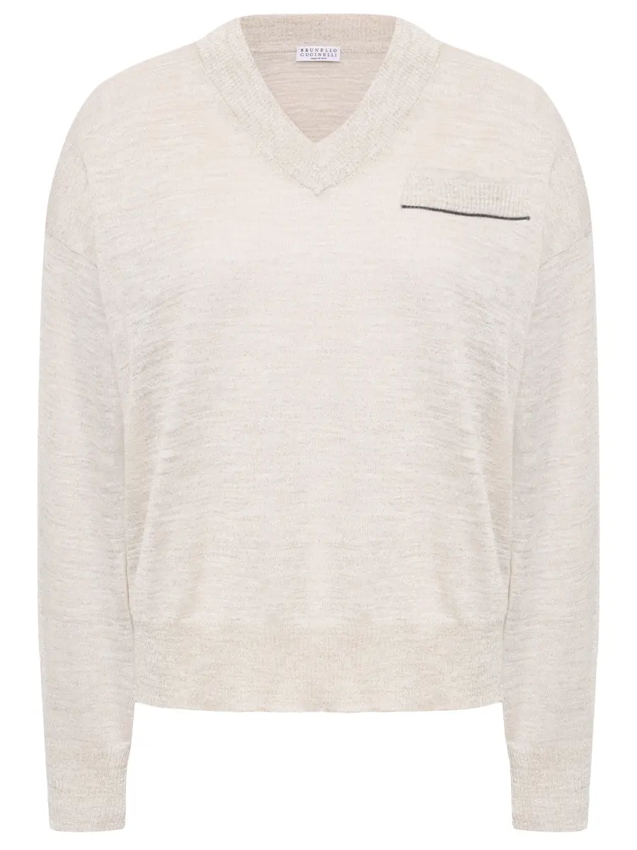 Пуловер однотонный