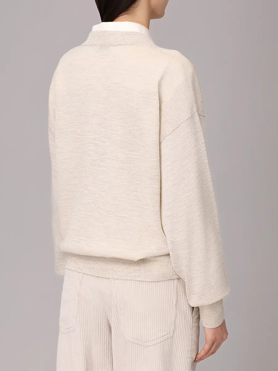 Пуловер однотонный