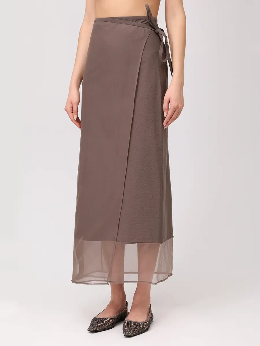 Юбка из хлопка и шелка