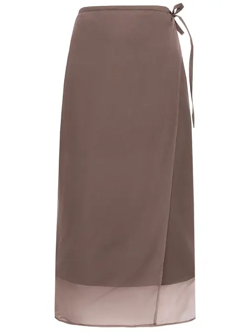 Юбка из хлопка и шелка BRUNELLO CUCINELLI