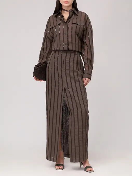 Юбка хлопковая BRUNELLO CUCINELLI