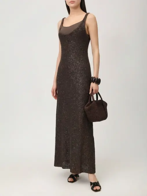 Платье с пайетками BRUNELLO CUCINELLI