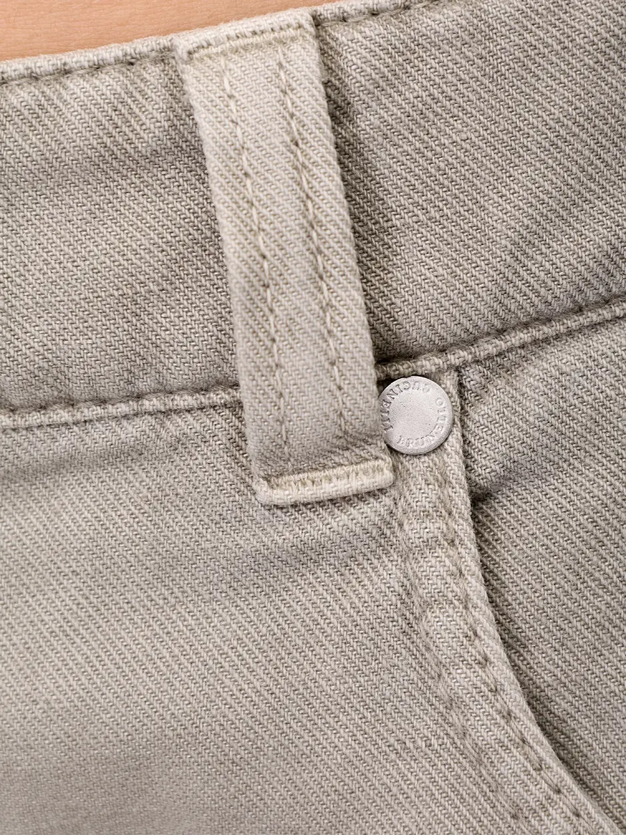 Джинсы из хлопка и льна