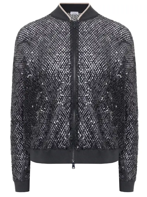 Бомбер ажурный BRUNELLO CUCINELLI
