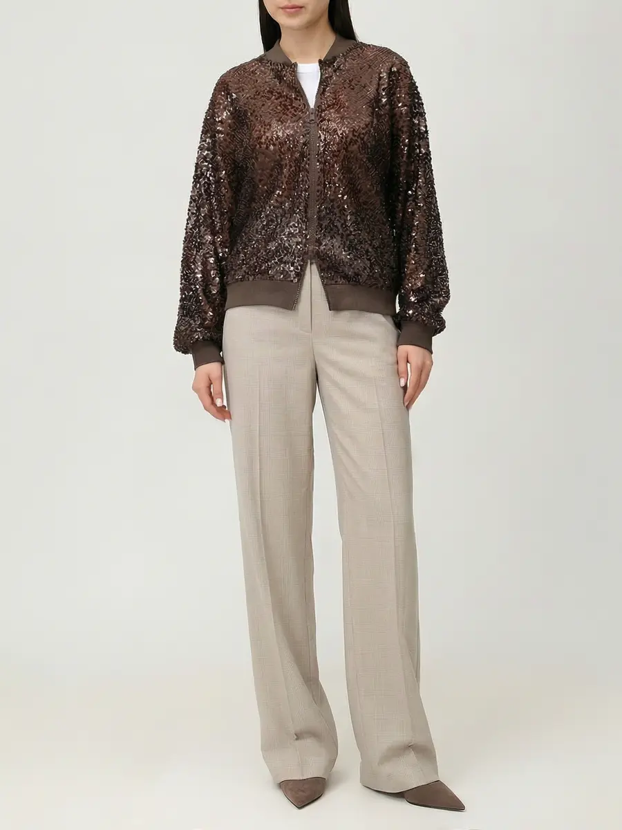 Бомбер с пайетками