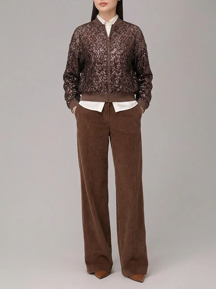 Бомбер с пайетками