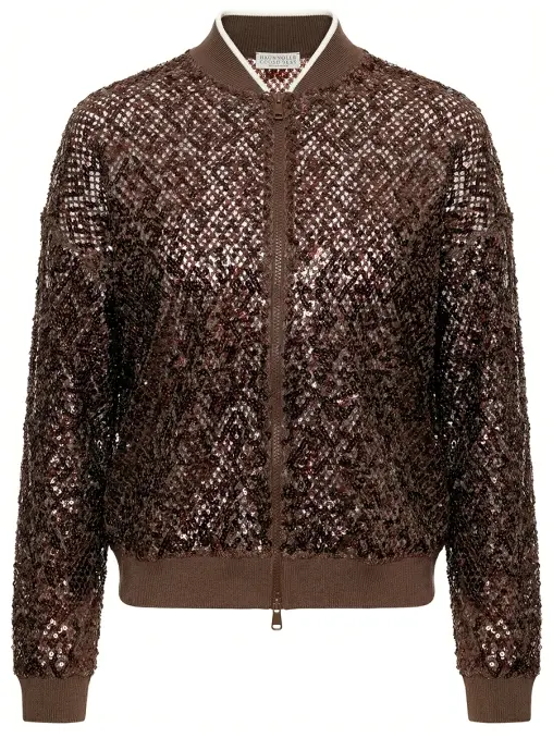 Бомбер с пайетками BRUNELLO CUCINELLI