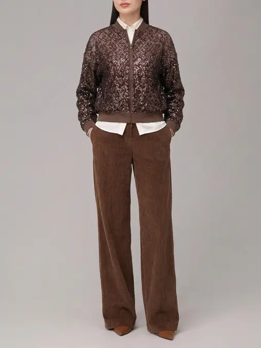 Бомбер с пайетками BRUNELLO CUCINELLI