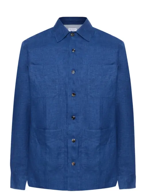 Рубашка Easy Fit льняная BRUNELLO CUCINELLI