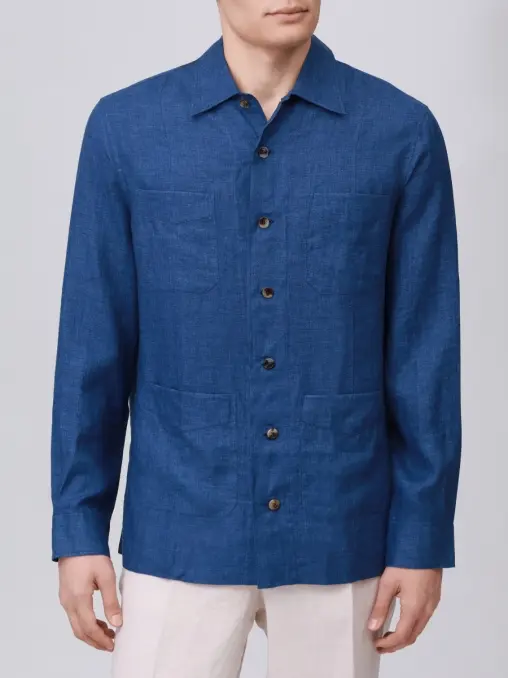 Рубашка Easy Fit льняная BRUNELLO CUCINELLI