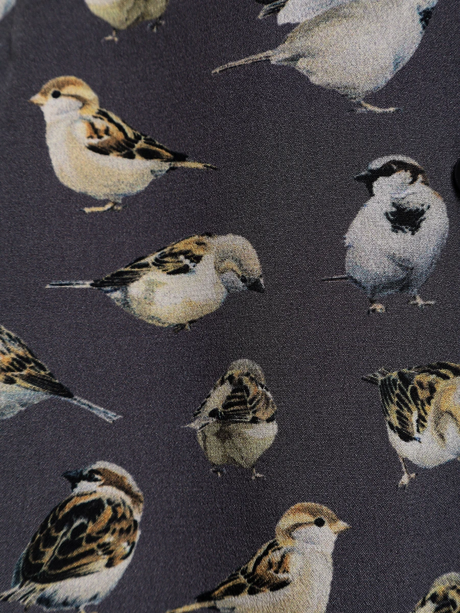 Платье шелковое с принтом