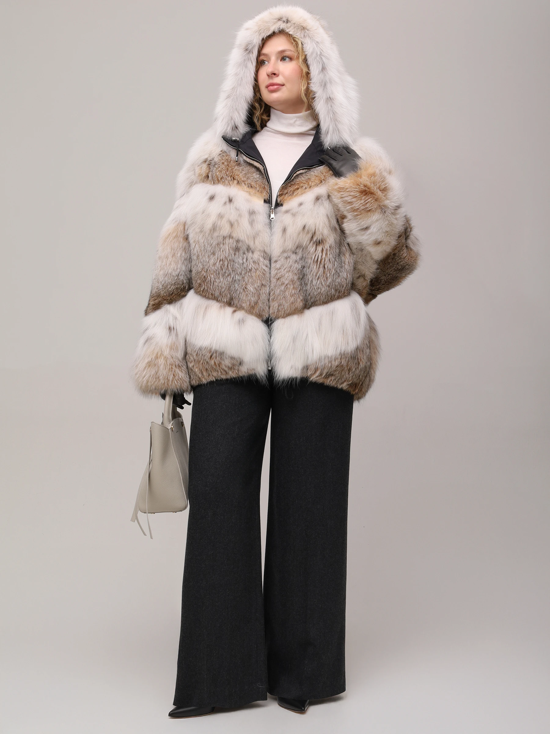 Куртка Ри с мехом рыси