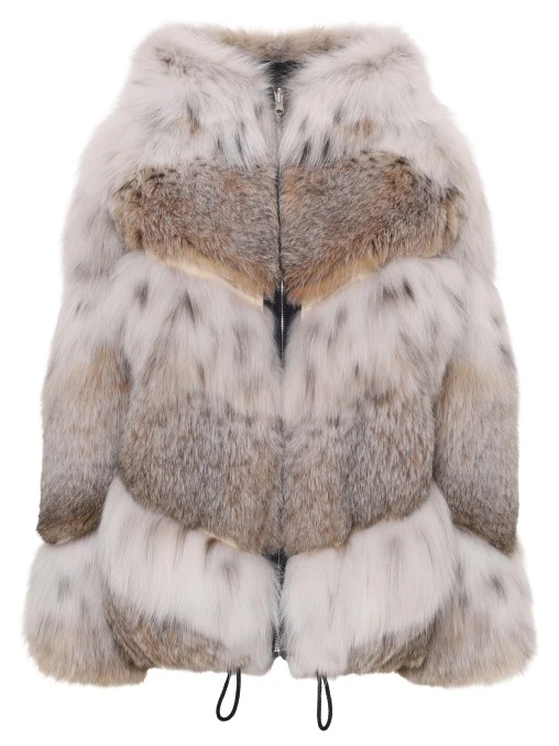 Куртка Ри с мехом рыси LECODE