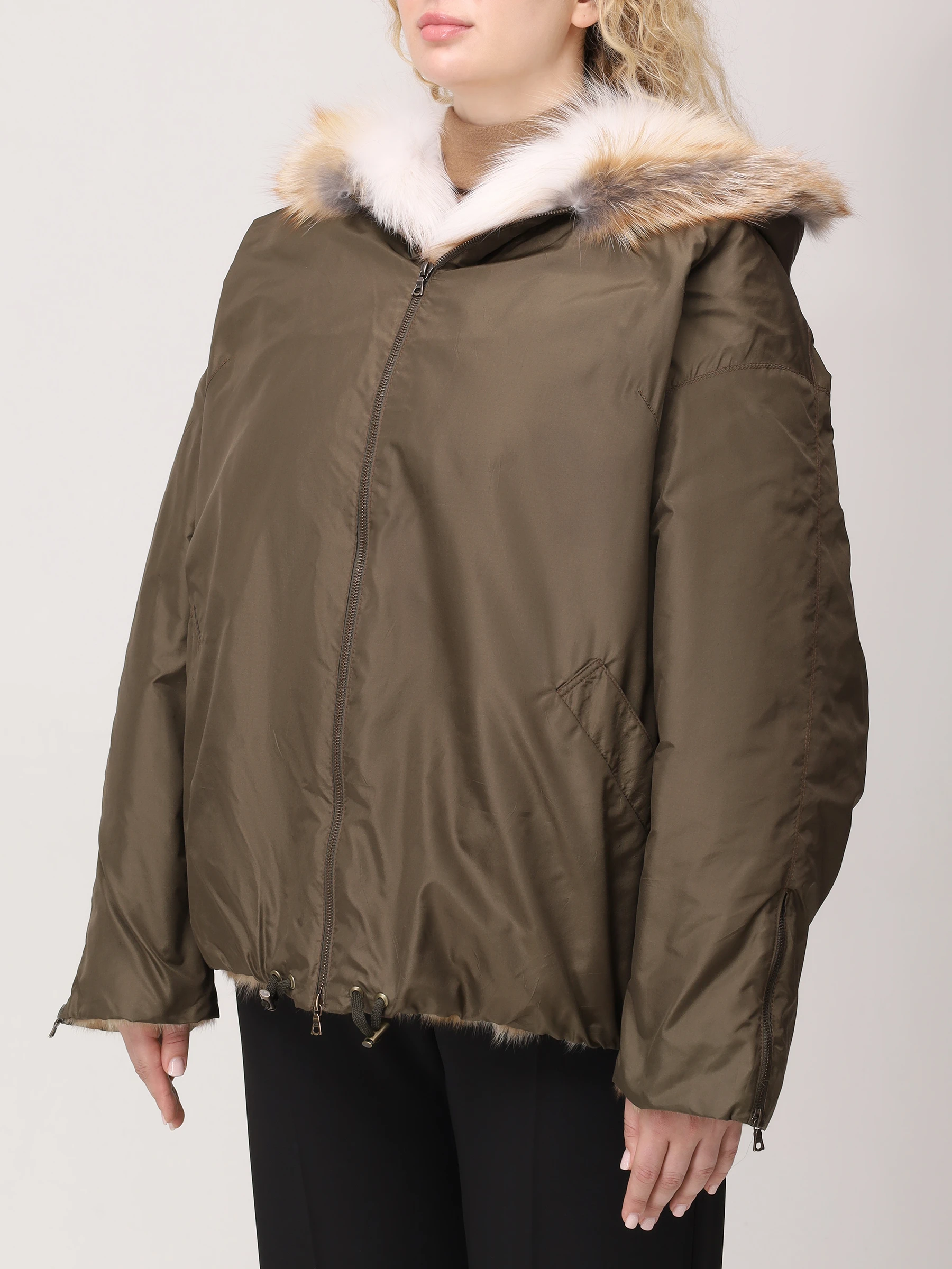 Куртка Ринди с натуральным мехом белки и лисы