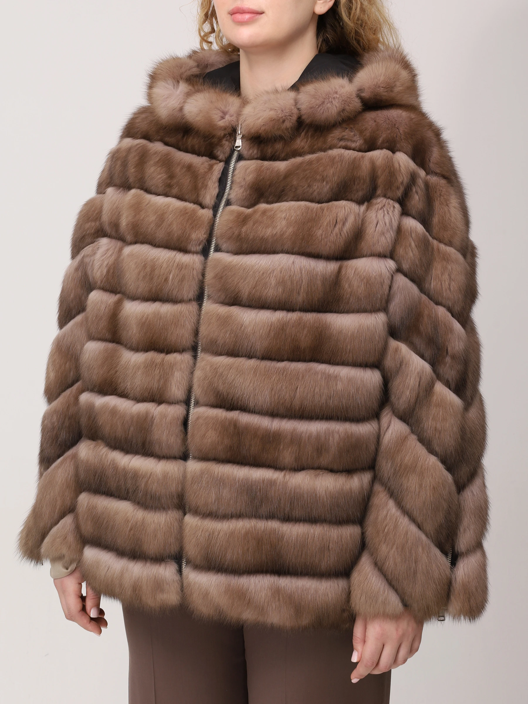 Куртка Ри двусторонняя с мехом соболя