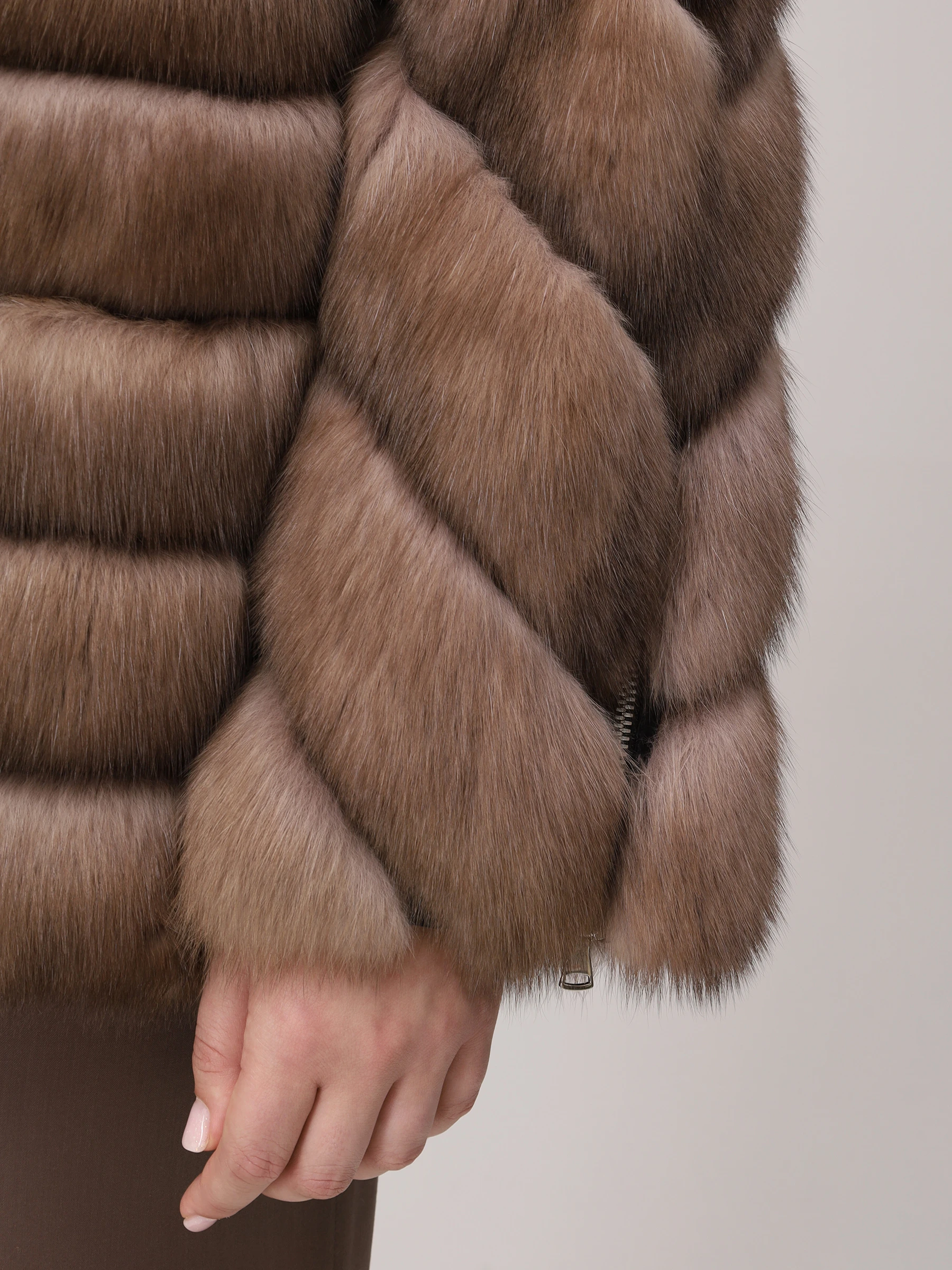 Куртка Ри двусторонняя с мехом соболя