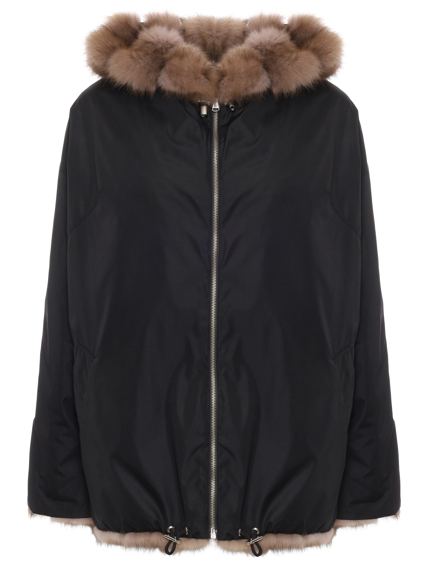 Куртка Ри двусторонняя с мехом соболя